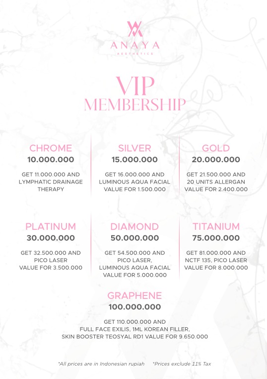 Anaya Aesthetics VIP Membership 2025